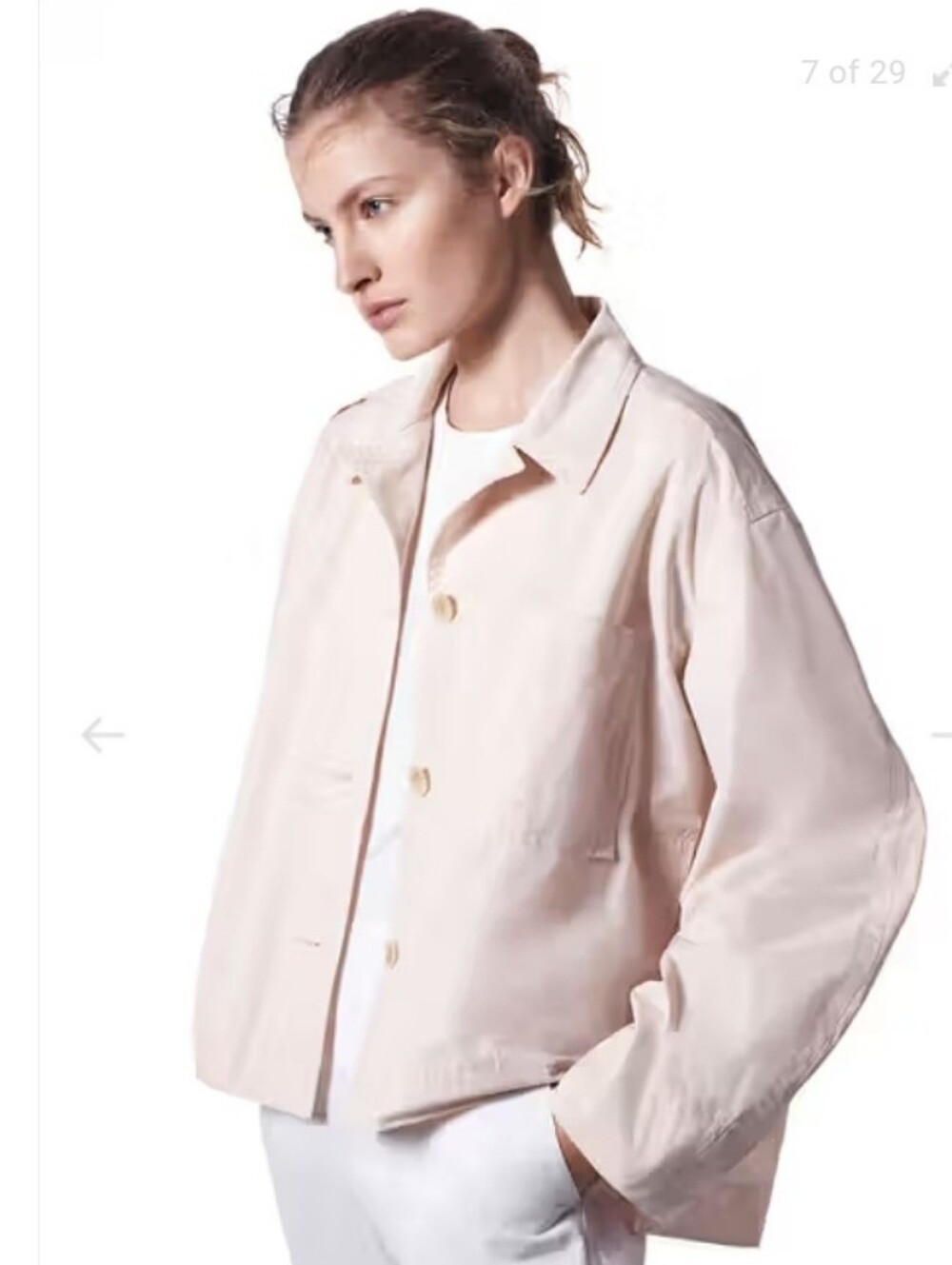 Uniqlo X +J Minimalist Boxy Utility Jacket Windbreaker XS NWOT Relaxed Neutral